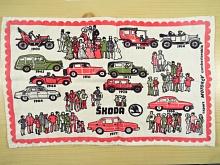 Škoda - Motokov - reklamní utěrka - 1977 - Laurin a Klement, Škoda Octavia, 1000 MB, 105/120