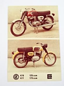 ČZ - motocykl ČZ 125 typ 476 - ČZ 175 typ 477 - fotografie s popisem