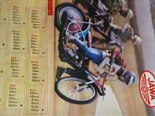 JAWA - 1985 - plochá dráha - plakát - kalendář
