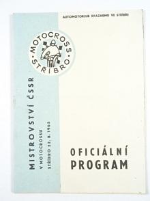 Mistrovství ČSSR v motokrosu - Stříbro - 22. 8. 1965 - program