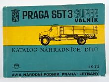 Praga S5T 3 super valník - katalog náhradních dílů - 1972