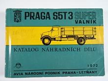 Praga S5T 3 super valník - katalog náhradních dílů - 1972