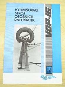 VOP 16 vybrušovací stroj osobních pneumatik - KOP 16 kontrolní stroj osobních pneumatik - MDOP-16 montážní a demontážní stroj osobních plášťů - prospekt - Kovo Bzenec