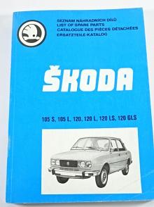 Škoda 105 S, 105 L, 120, 120 L, 120 LS, 120 GLS - seznam náhrdních dílů - 1979 - 80 - 81 - Motokov