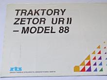 Zetor UR II - model 88 - ZTS Martin - prospekt