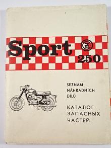 ČZ 250 Sport typ 471 - seznam náhradních dílů - 1975