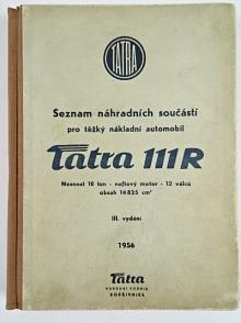 Tatra 111 R - seznam náhradních součástí - 1956