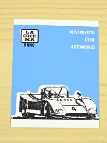 Mistrovství ČSSR automobilů - Lachema Brno - samolepka - Škoda