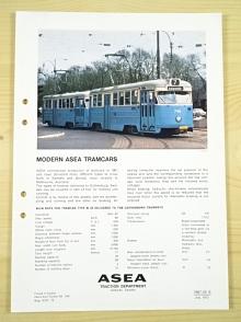 ASEA - Modern tramcars - prospekt - 1973