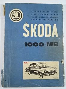 Škoda 1000 MB - seznam náhradních dílů - 1967