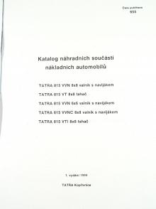 Tatra 815 - katalog náhradních dílů - 1990