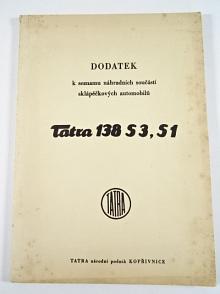 Tatra 138 S3, S1 - dodatek k seznamu náhradních součástí sklápěčkových automobilů - 1965