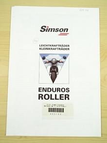 Simson - Leichtkrafträder - Kleinkrafträder - Enduros - Roller - prospekt - 1993