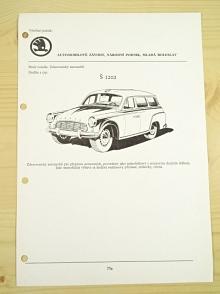 Škoda 1202 - zdravotnický automobil - katalogový list - 1965
