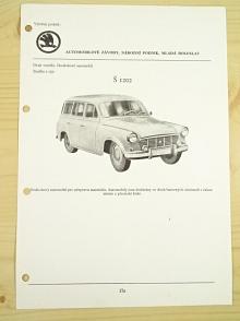 Škoda 1202 - katalogový list - 1965