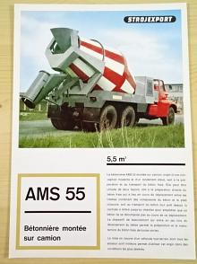 Tatra 138 - AMS 55 - Bétonniére montée sur camion - prospekt - 1968 - Strojexport