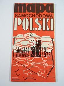 Mapa samochodowa Polski - Polmo - FSO 1951 - 1976 - Polski Fiat 125p