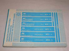 Avia A 31, AG 3, AG4 - katalog náhradních dílů - 1991