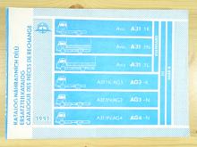 Avia A 31, AG 3, AG4 - katalog náhradních dílů - 1991