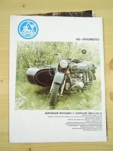 IMZ - AO Ural moto - prospekt - plakát - kalendář 1997