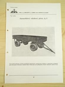 BSS - automobilový valníkový přívěs A 5 V - katalogový list - 1960