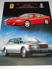 Ferrari, Rolls - Royce, Bentley - prospekt - HP - Exclusiv s. r. o. Praha