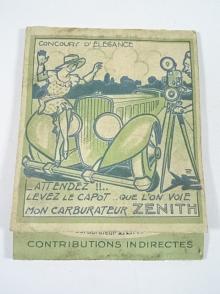 Carburateur Zenith - reklamní zápalky