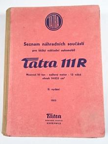 Tatra 111 R - seznam náhradních součástí - 1955