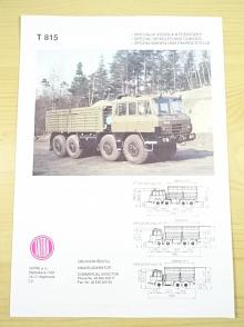 Tatra 815 - speciální vozidla a podvozky - prospekt