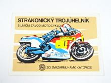 Strakonický trojúhelník - silniční závod motocyklů - samolepka - ZO Svazarmu - AMK Katovice