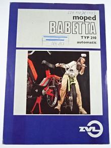 Babetta typ 210 automatic - moped - JAWA - prospekt - ZVL Považská Bystrica