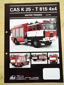 Tatra 815 4x4 - CAS K 25 T - water tender - Tanklöschfahrzeug - Typ 3614 - prospekt - 1997 - THT Polička