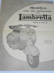 Lambretta Model D and LD - Reprinted from The Motor Cycle 26 August 1954