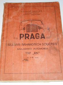 Praga RN - seznam náhradních součástí - 1947 - 14. a 15. serie