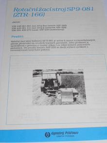 Rotační žací stroj SP9-081 (ŽTR-166) - prospekt - Agrostroj Pelhřimov - 1990