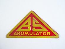 BS akumulator - Bratří Svobodové - plechová cedulka - poslední kus!!!