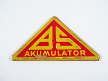 BS akumulator - Bratří Svobodové - plechová cedulka