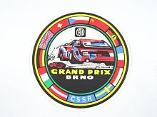 Grand Prix Brno ČSSR - samolepka - Vladimír Valenta
