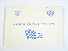 XXVII. Velká cena ČSSR 1977 - pozvánka