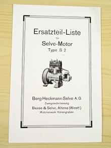 Selve - Motor Type S 2 - Ersatzteil - Liste
