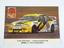 Frank Schmickler - Omega Evolution 500 - Opel Team Irmscher - pohlednice - samolepka