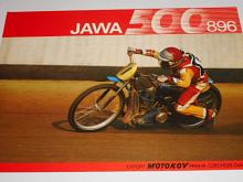 JAWA 500/896, 500/897 speedway motor cycle - prospekt - Motokov