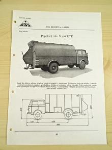 BSS - popelový vůz Škoda 706 RTK - katalogový list - 1960 - Liaz