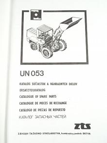 ZTS - UN 053 - katalóg súčiastok a náhradných dielov - 1990