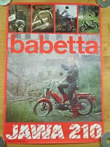 Babetta - JAWA 210 - plakát - 1988 - Mototechna