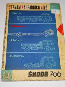 Škoda 706 RTO ch - seznam náhradních dílů autobusového podvozku - 1962