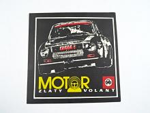 Motor - Zlatý volant - samolepka - Škoda 130 RS