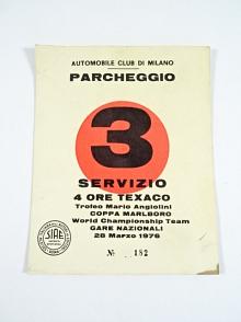 Automobile Club di Milano - Parcheggio -3 - Servizio - 4 Ore Texaco - 28 Marzo 1976