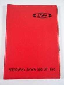 JAWA 500 DT - 890 - plochodrážní motocykl - instrukční knížka - seznam náhradních součástí