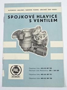 PAL autobrzdy - spojkové hlavice s ventilem - 1980